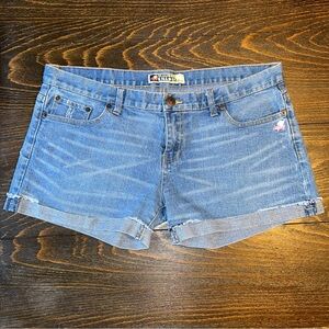 Glamour Kills Ultra Skinny Midnight Blue Classic Denim Jean Shorts  Sz 12 / 36